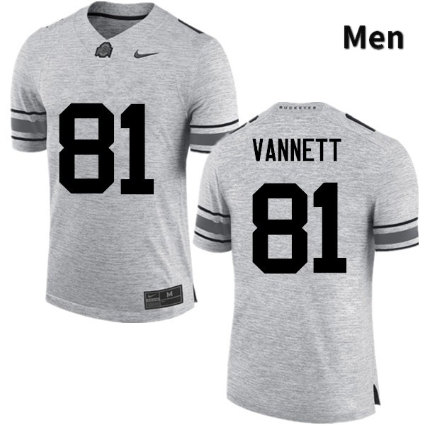 Ohio State Buckeyes Nick Vannett Men's #81 Gray Game Stitched College Football Jersey